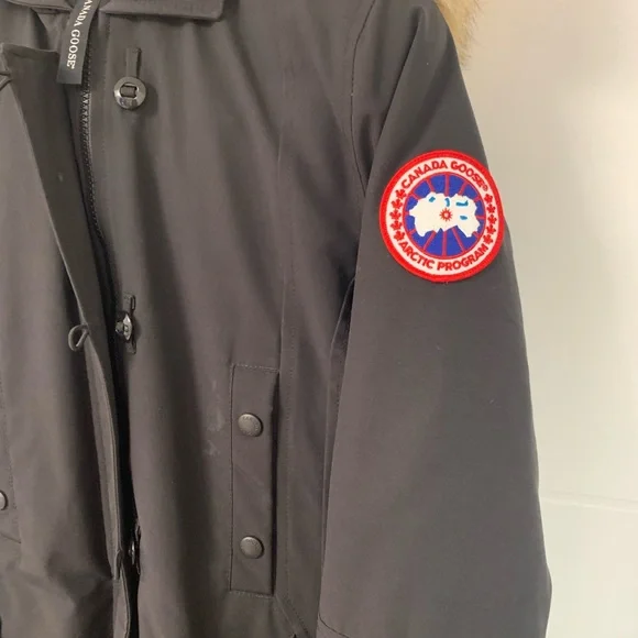 Canada Goose Black Parka with Fur Trim - Picture 9 of 11